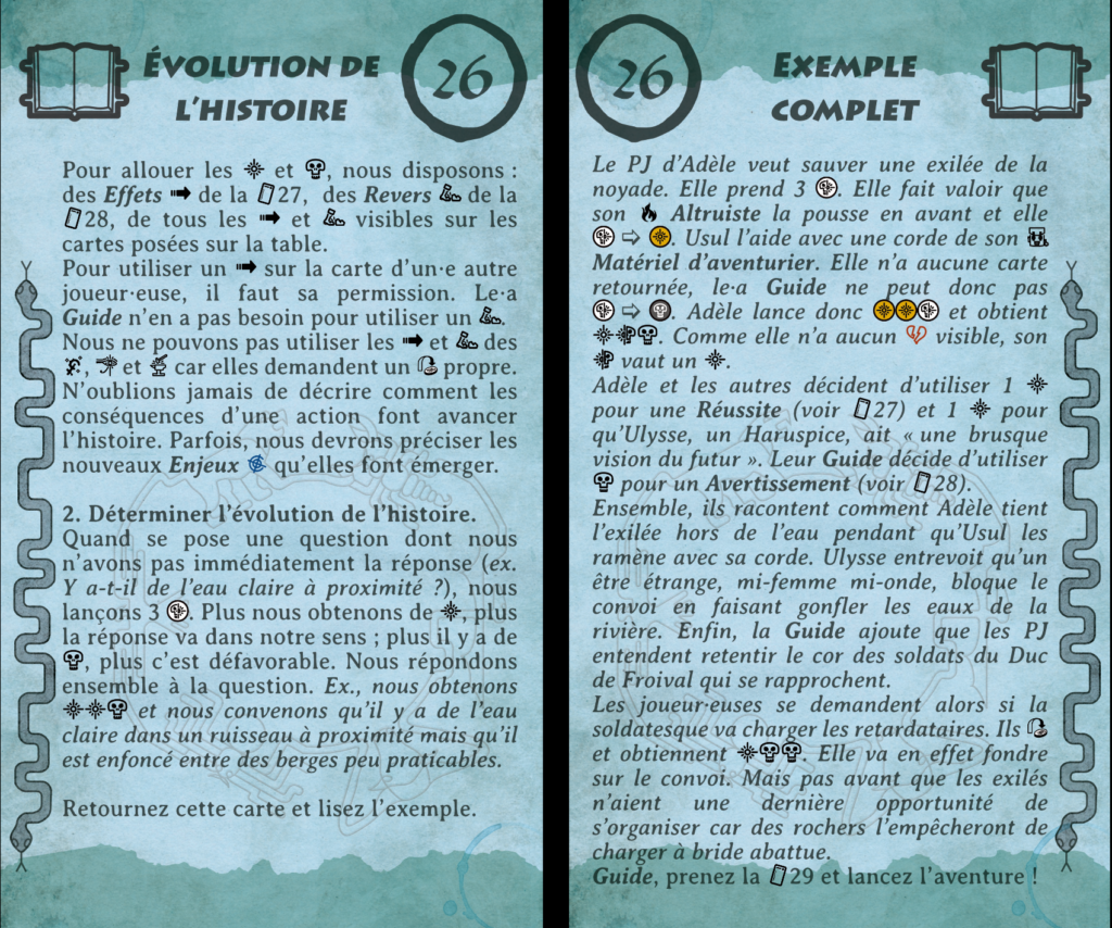 Carte 26 : le système de jeu de Sur les terres des hommes-bêtes (2/2)